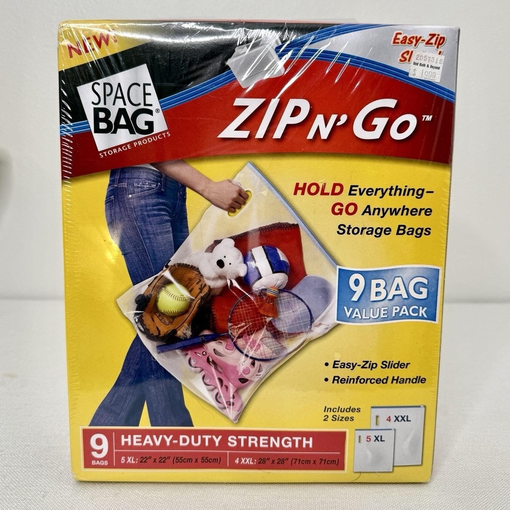 Zip N' Go by Space Bag 9 Bag Value Pack XL XXL New Sealed